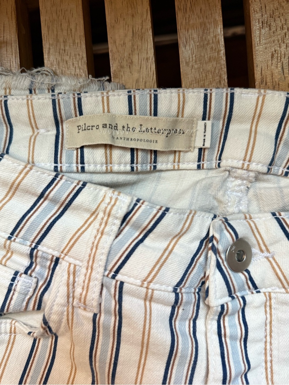 High Rise Boot Cut Stripped Pants - Picture 3 of 9